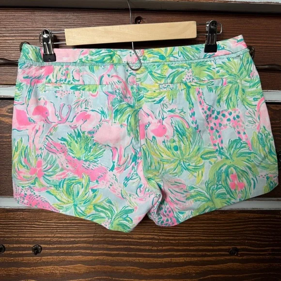 Lilly Pulitzer NWT 4" Adie Shorts Seasalt Blue On Parade - Picture 2 of 7